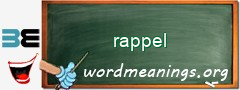 WordMeaning blackboard for rappel